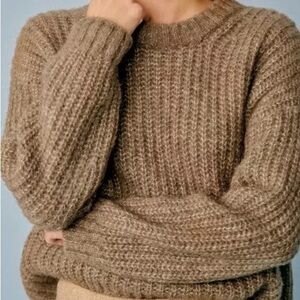 Sezane Taupe Knit Sweater
